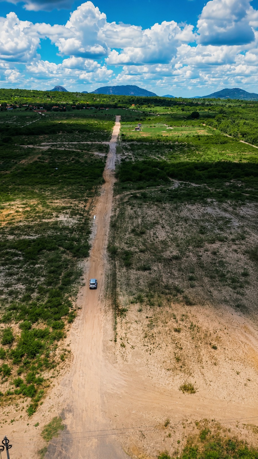 Vista aérea de loteamento